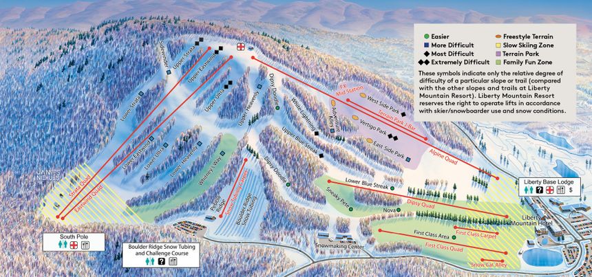 Trail Map Liberty Mountain Resort