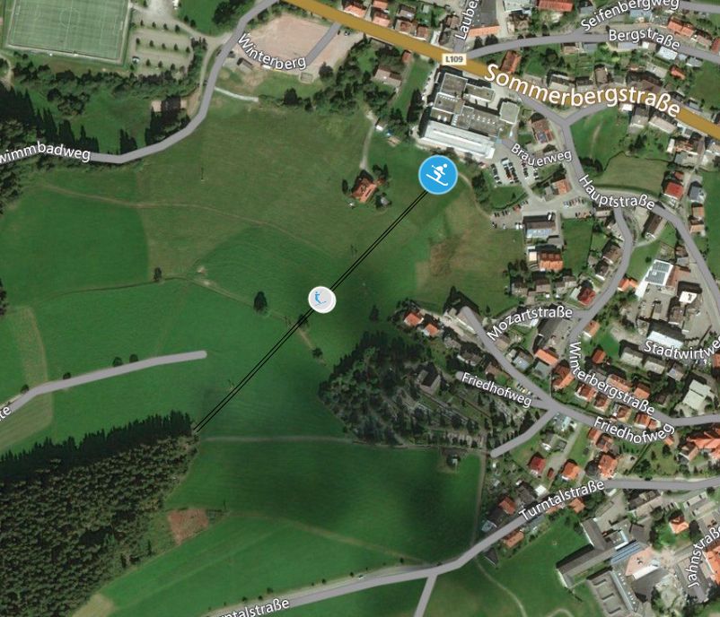 Trail Map Lifts Winterberg in Schonach