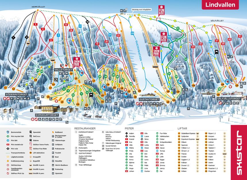 Trail Map Lindvallen – Högfjället