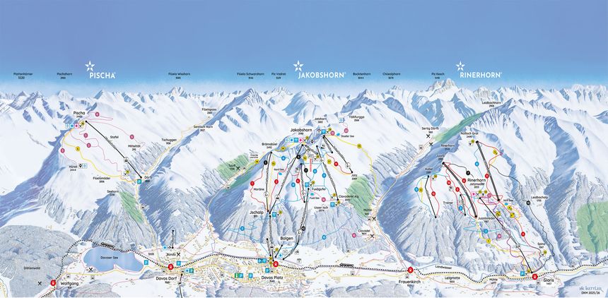 Trail Map Pischa Davos