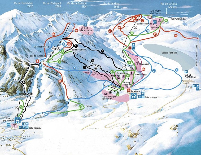 Trail Map Porte Puymorens