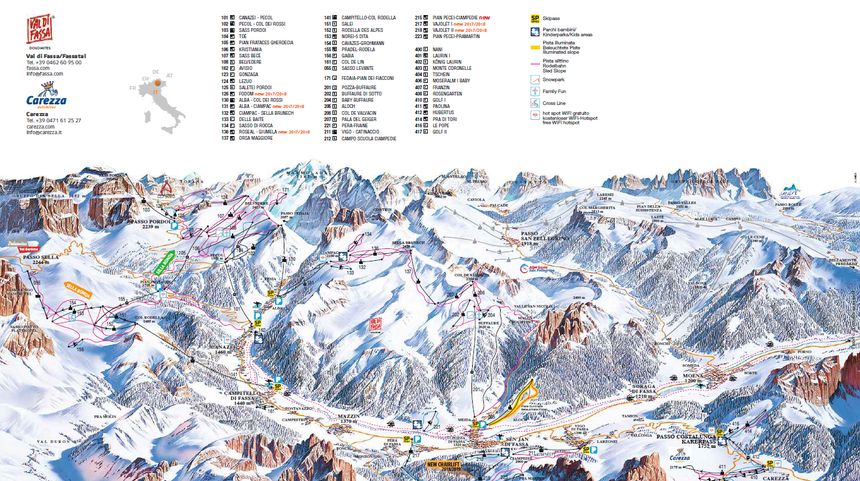Trail Map Pozza di Fassa - Buffaure - Ciampac