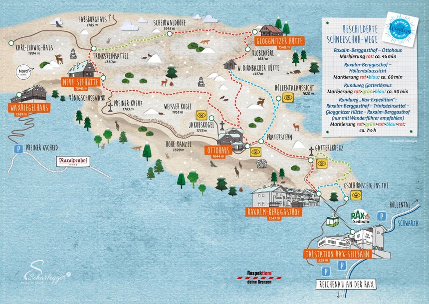 Trail Map Raxalpe Reichenau