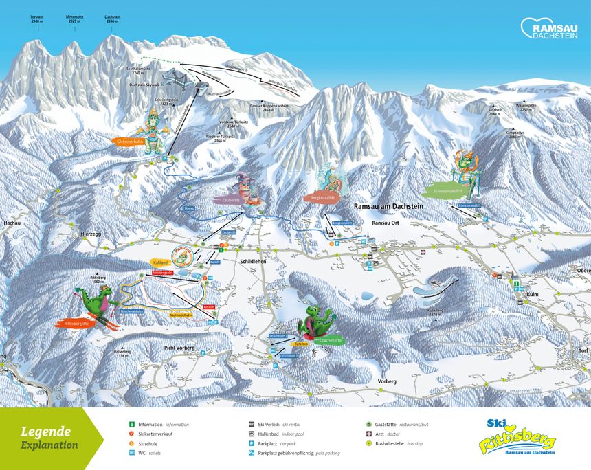 Trail Map Rittisberg - Ramsau am Dachstein