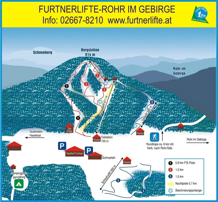 Trail Map Rohr im Gebirge - Furtnerlifte