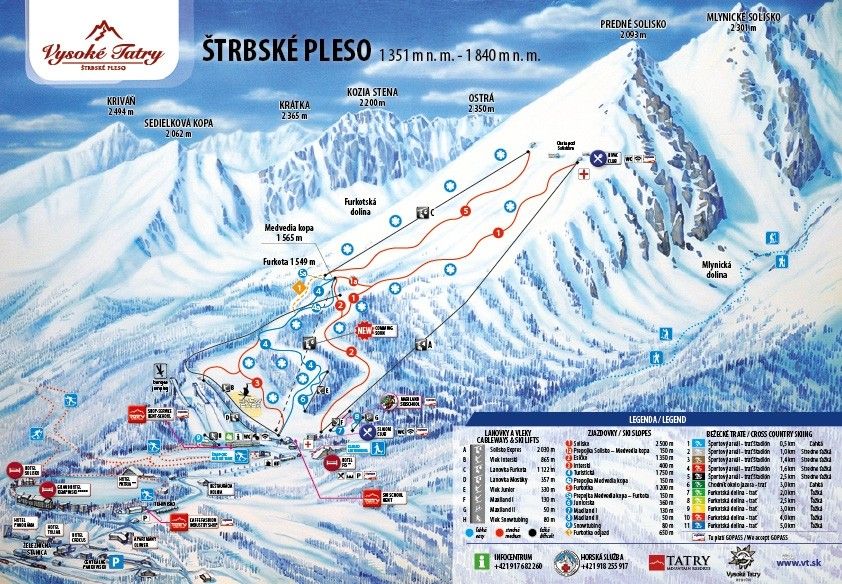 Trail Map Strbske Pleso