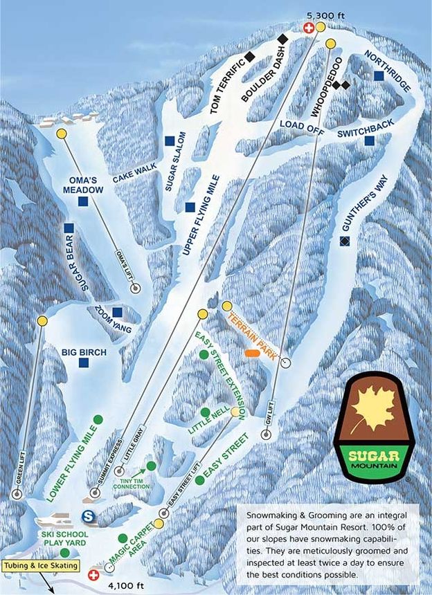 Trail Map Sugar Mountain Resort