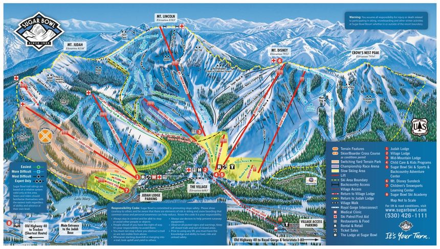 Trail Map Sugar Bowl Resort