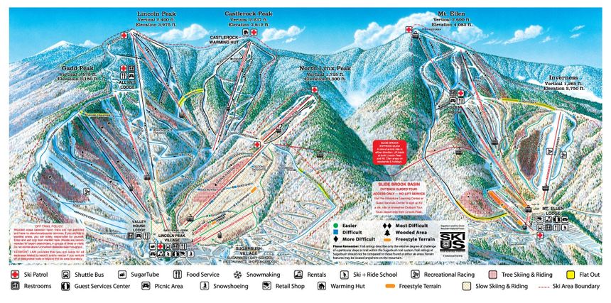 Trail Map Sugarbush Resort