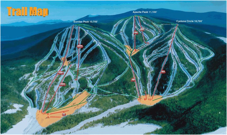 Trail Map Sunrise Park Resort