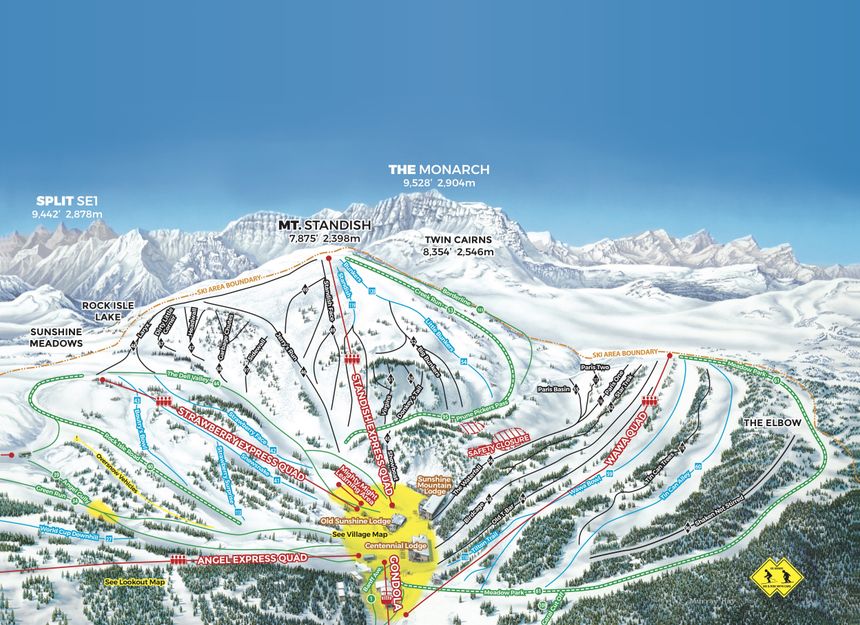 Trail Map Sunshine Village