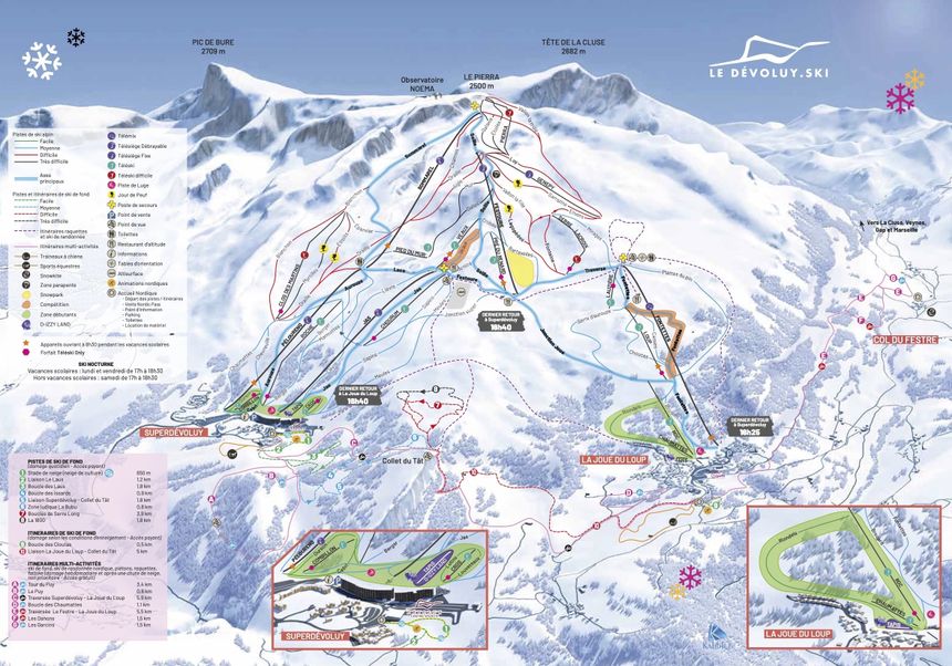 Trail Map Dévoluy - Superdévoluy - La Joue du Loup