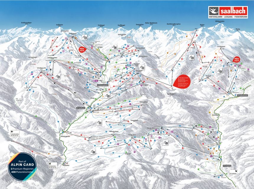 Trail Map Saalbach Hinterglemm Leogang Fieberbrunn