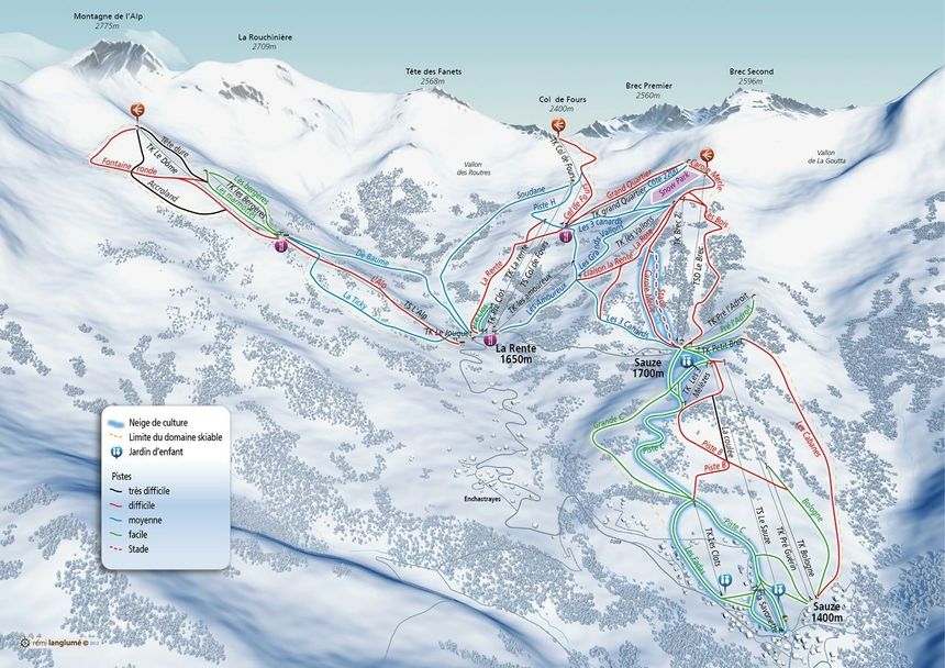 Trail Map Super Sauze