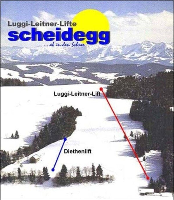 Trail Map Luggi-Leitner-Lift in Scheidegg
