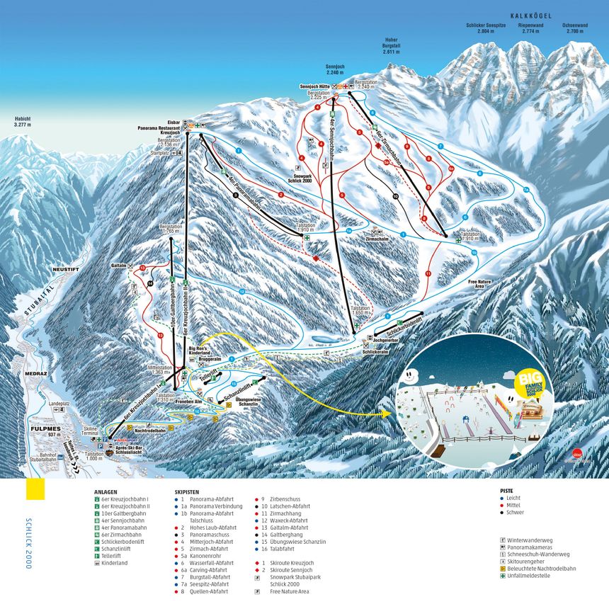 Trail Map Schlick 2000