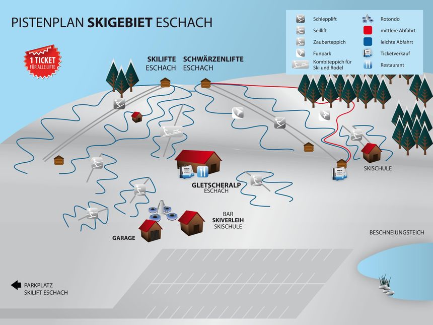 Trail Map Schwärzenlifte Eschach
