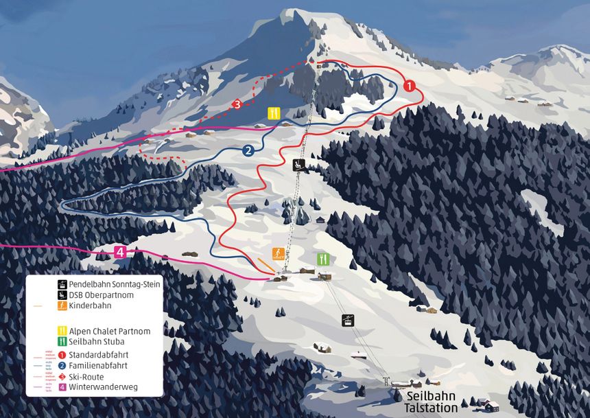 Trail Map Sonntag - Stein