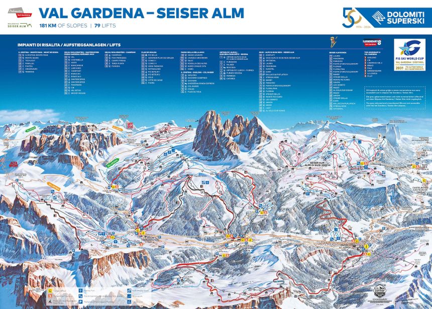 Trail Map Seiser Alm