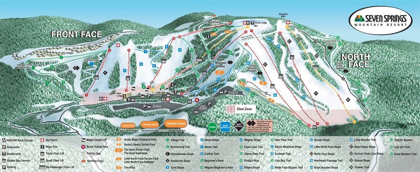 Trail Map Seven Springs Mountain Resort