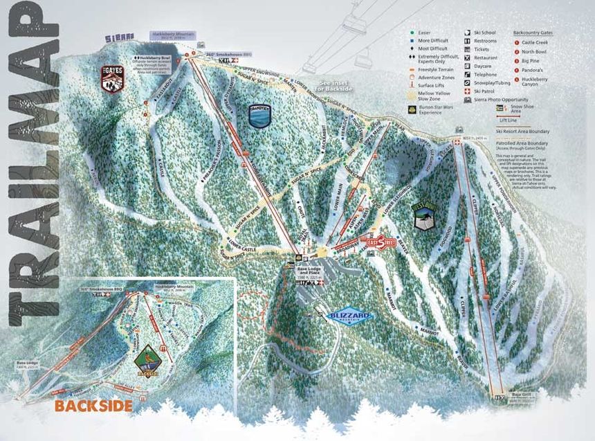 Trail Map Sierra at Tahoe