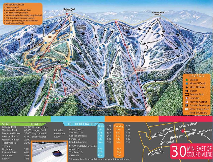Trail Map Silver Mountain Resort