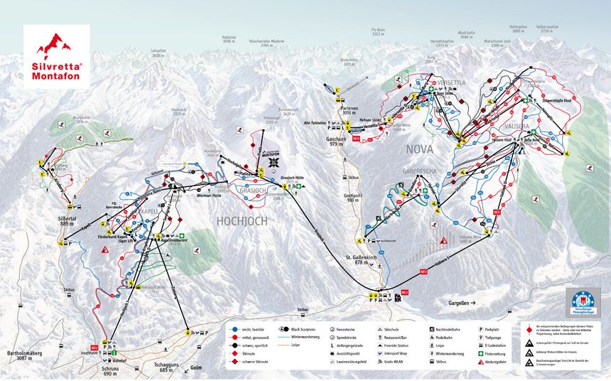Trail Map Silvretta Montafon