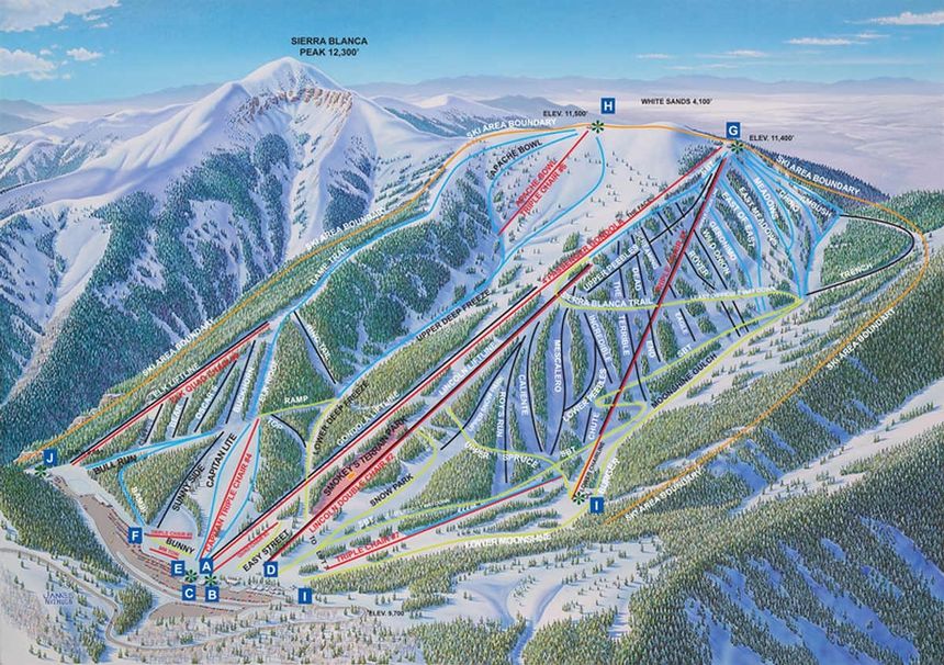 Trail Map Ski Apache