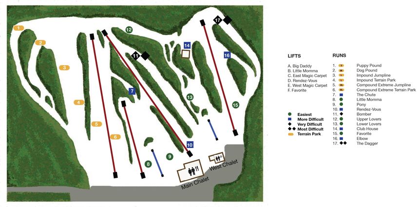 Trail Map Ski Dagmar