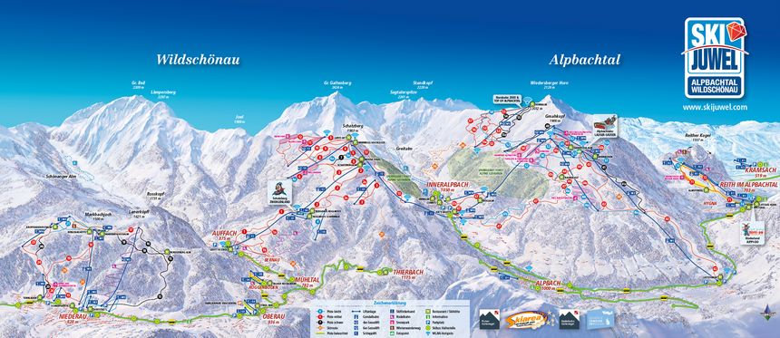 Trail Map Ski Juwel Alpbachtal Wildschönau