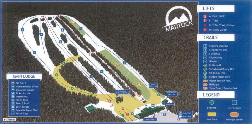 Trail Map Ski Martock
