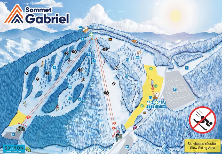 Trail Map Ski Mont Gabriel