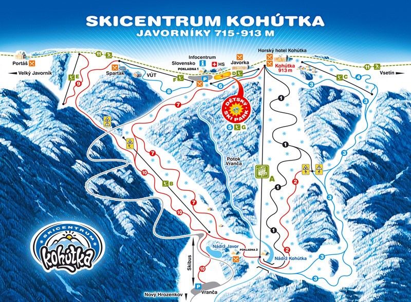 Trail Map Skicentrum Kohutka