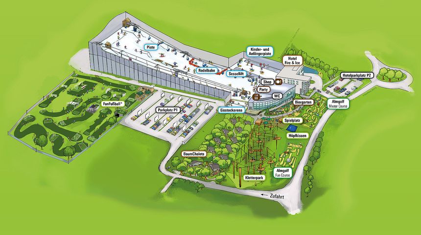 Trail Map Ski Hall Alpenpark Neuss