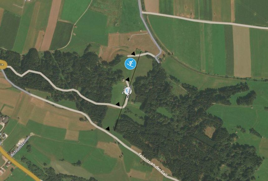 Trail Map Skilift Hrast in Feistritz an der Gail