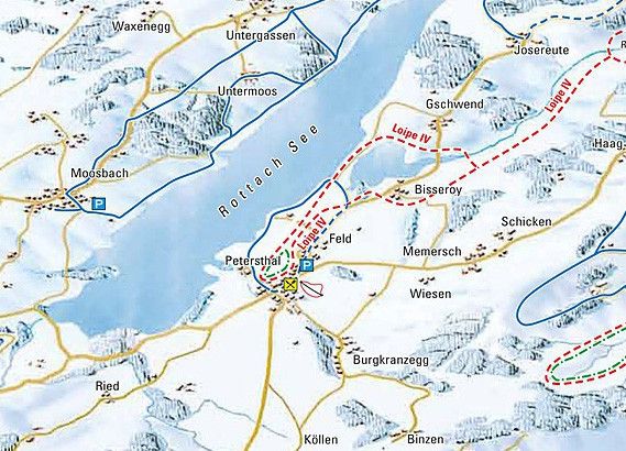 Trail Map Skilift Petersthal in Oy-Mittelberg