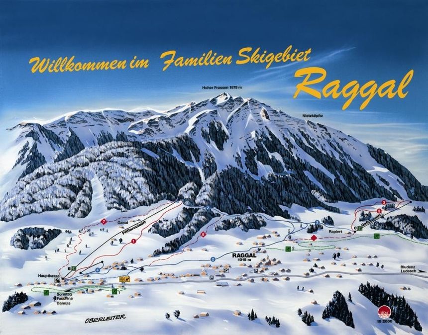 Trail Map Ski Lifts Raggal