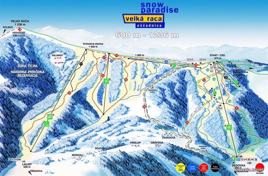 Trail Map Snow Paradise Velka Raca