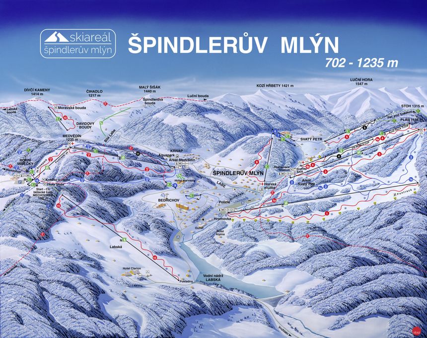 Trail Map Spindleruv Mlyn