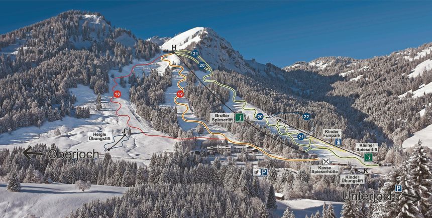 Trail Map Spieserlifte Unterjoch