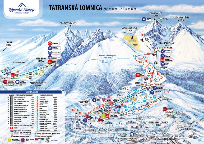 Trail Map Tatranska Lomnica