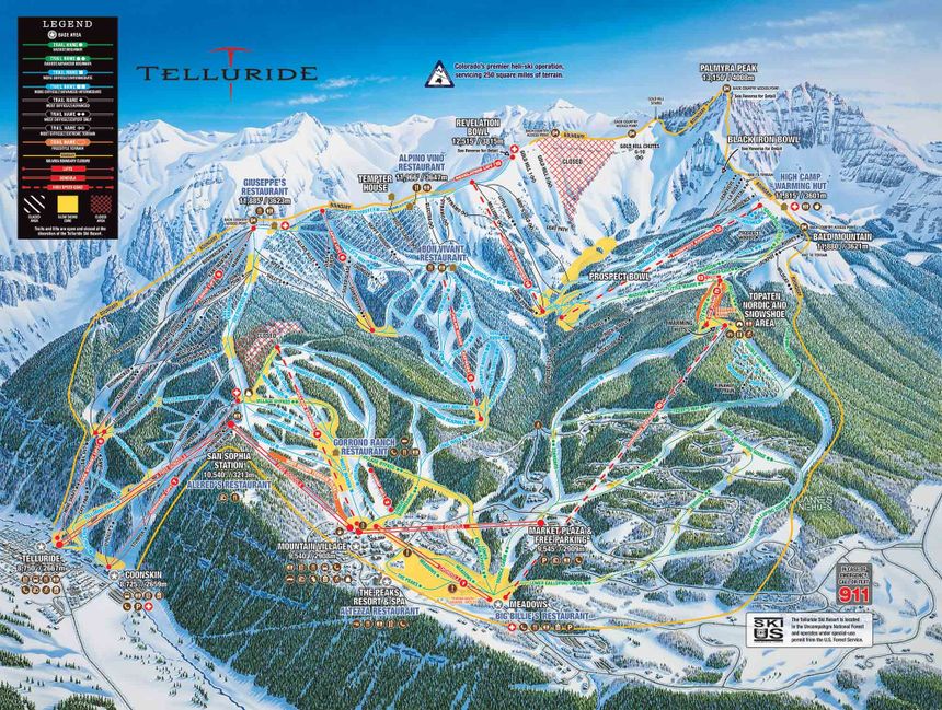 Trail Map Telluride