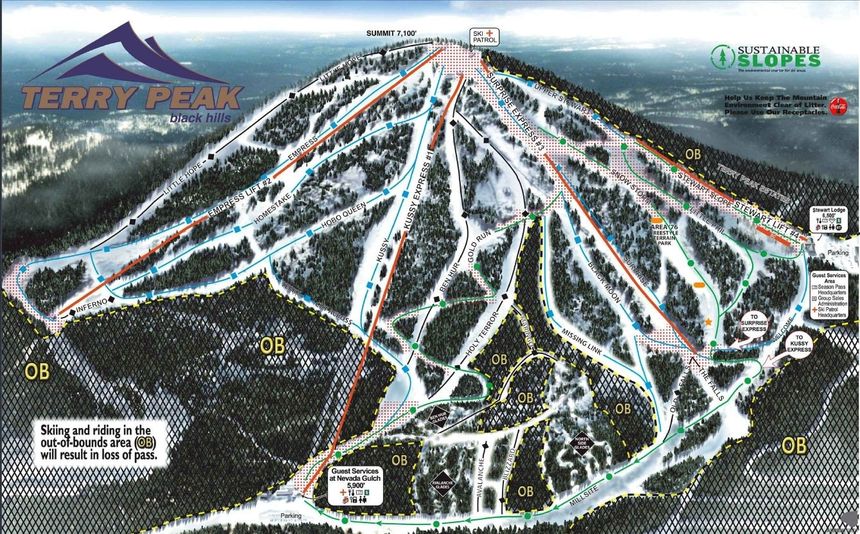 Trail Map Terry Peak Ski Area