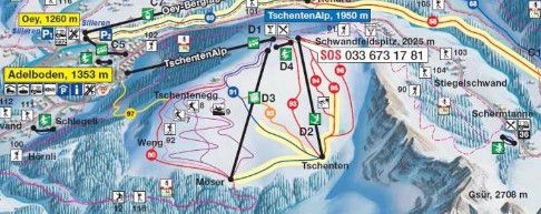 Trail Map Tschentenalp Adelboden