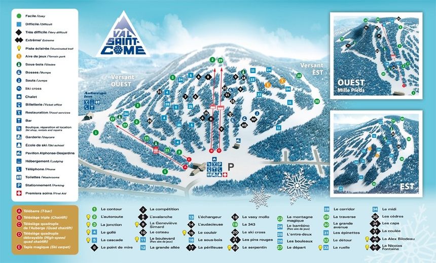 Trail Map Val Saint Come