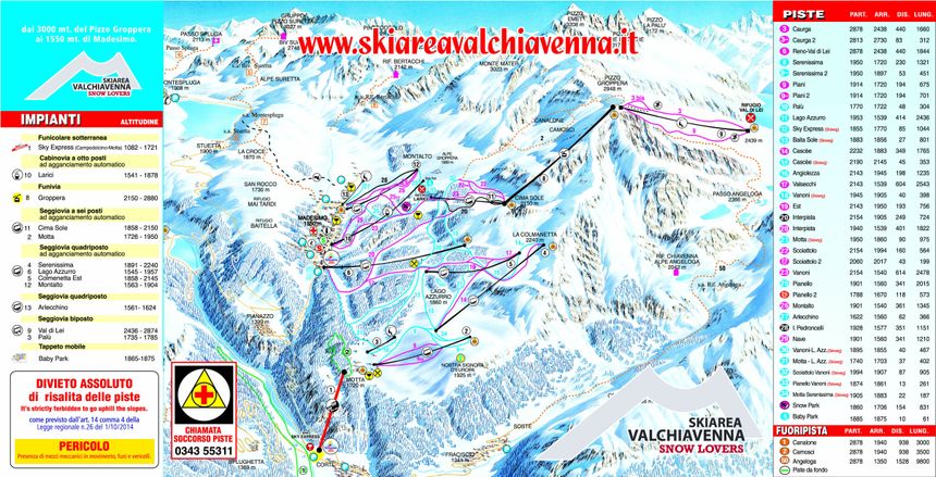 Trail Map Valchiavenna