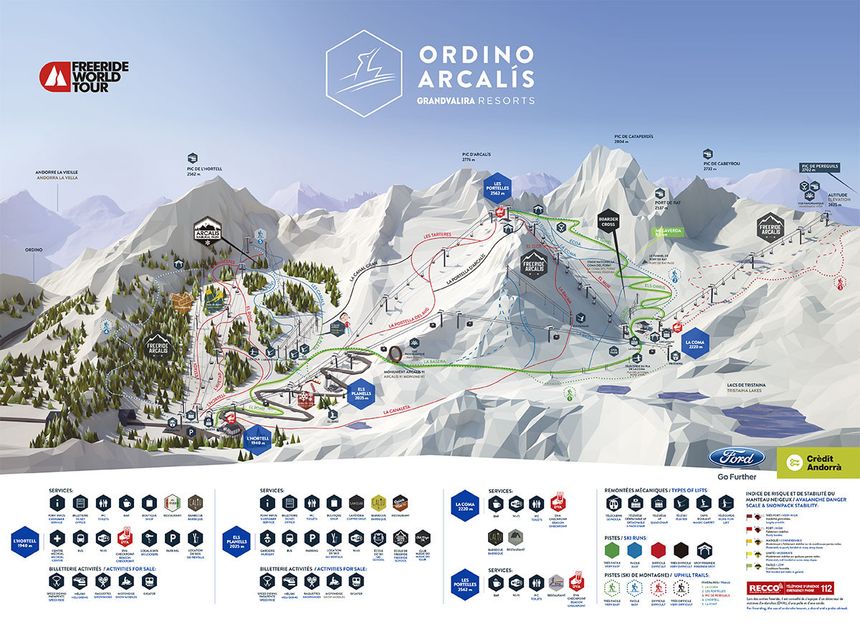 Trail Map Vallnord - Ordino Arcalis
