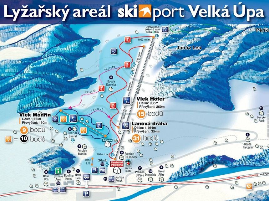 Trail Map Velka Upa