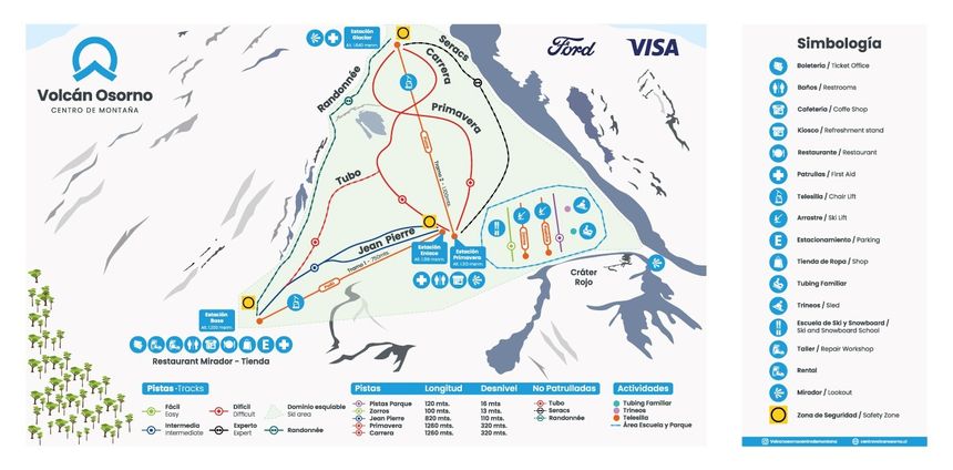 Trail Map Volcán Osorno