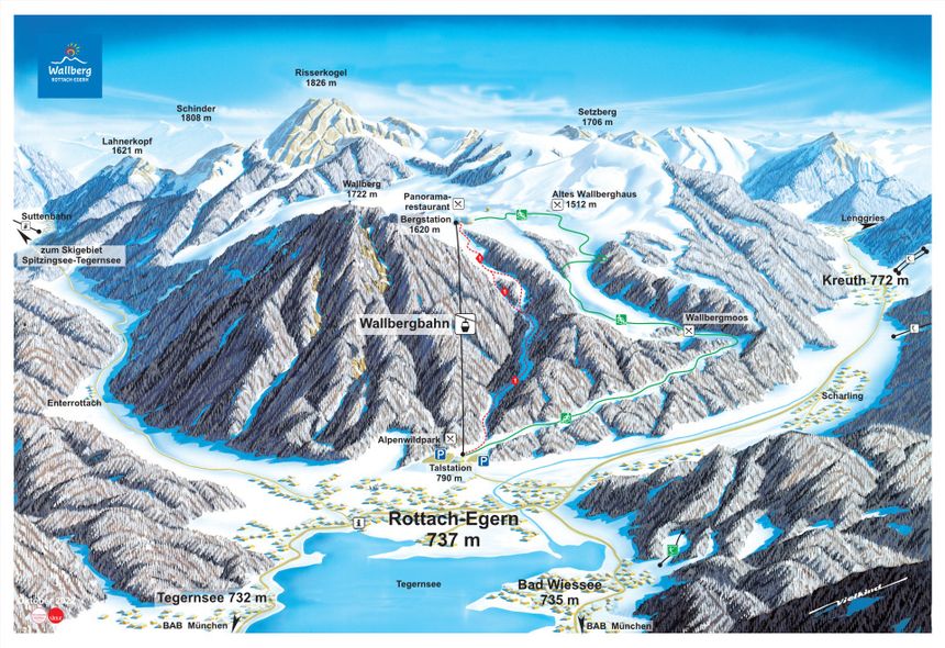 Trail Map Wallberg - Rottach-Egern